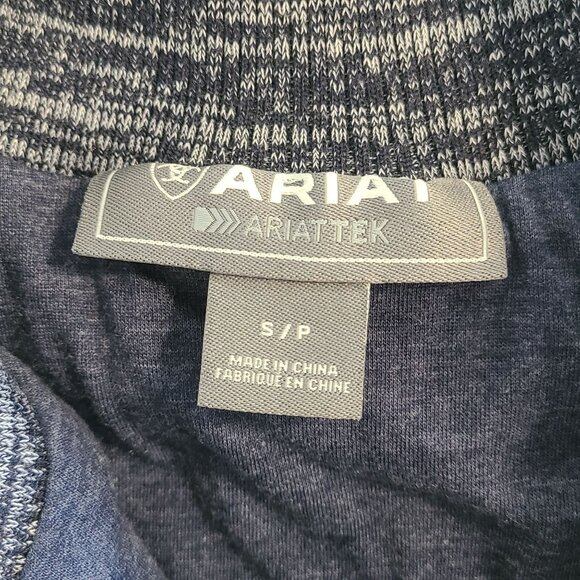 Ariat Tek Sherpa Baseball Bomber Jacket Cream Blue Fleece NEW  Womens S Gorpcore - Picture 4 of 11